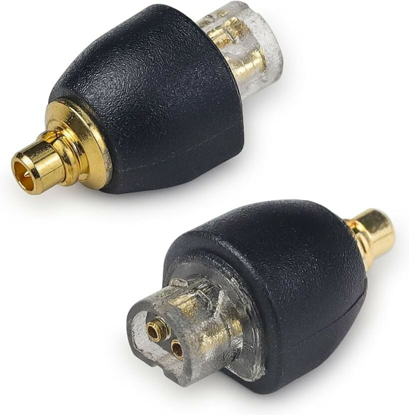 Transformers, Conversion Plugs - IE300 IE80 2Pinコネクタ 変換 変換コネクタ イヤホンジャック オス- メスSennheiser用 IE300・IE600・IE900などに適合する 2個セット (ブラック, IE300/600/900（オス）to IE)