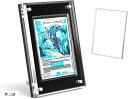 マグネットローダー UVカット トレカ ディスプレイ ディスプレイケース カード スタンド 付き(黒, 1連)