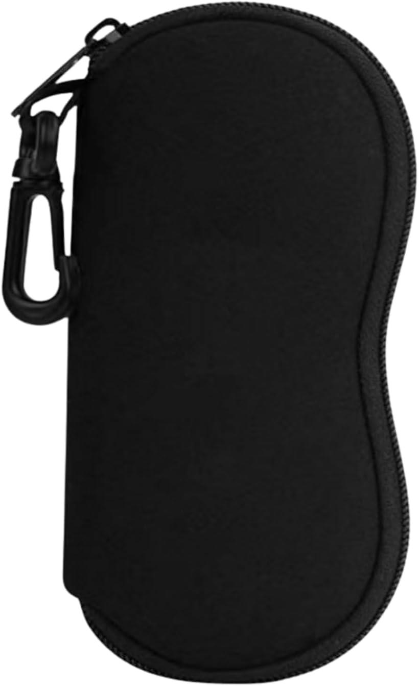 メガネケース メガネポーチ 軽量 収納ケース 防滴 耐摩耗性(ブラック)