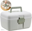 救急箱 薬箱 北欧デザイン くすみカラー 多機能収納ケース 軽量 小型 おしゃれ(グリーン, 大)