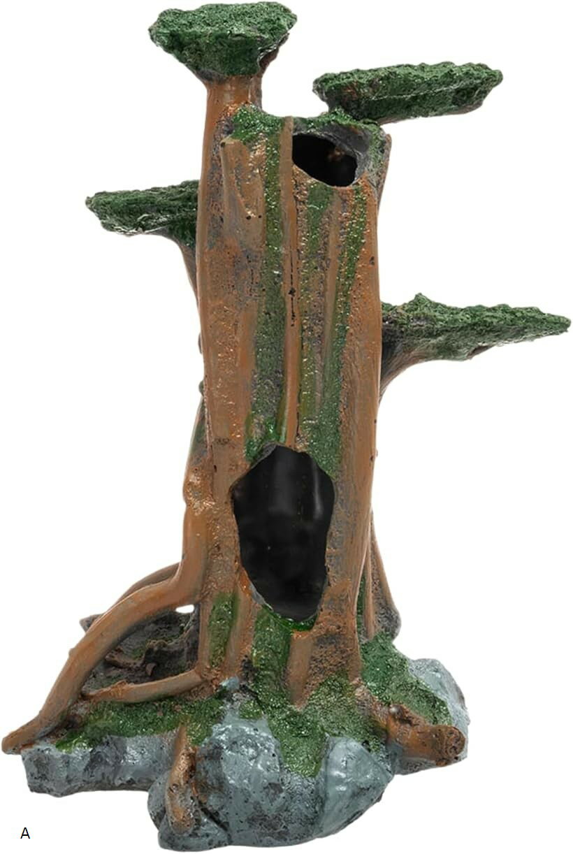 爬虫類 シェルター 岩型 隠れ家 カエル ヤモリ用 (A, Lサイズ)