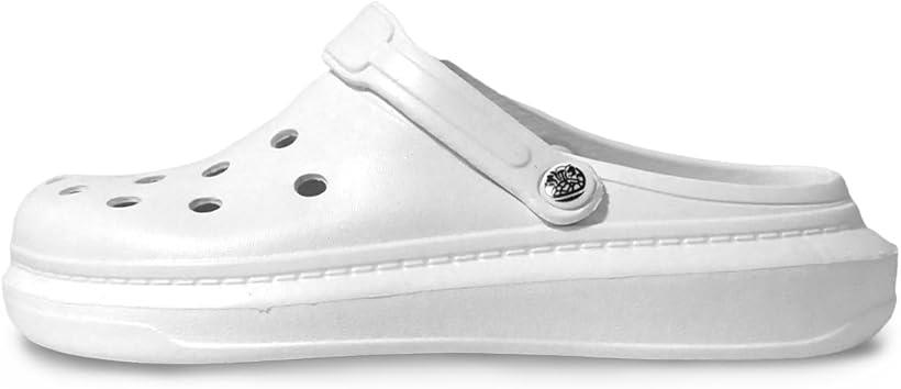 サウナクロッグ サンダル EVA 軽量 速乾 防臭 リカバリーサンダル 滑りにくい 柔らかい アウトドア テントサウナ メンズ レディース(ホワイト, 27.0～28.0 cm)