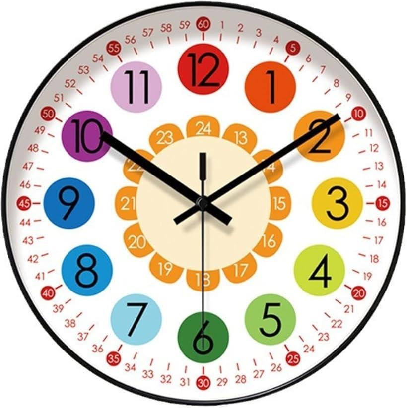 商品コード2bui964pjw商品名時計 子供 知育 壁掛け 知育時計 学習 静音 見やすい 掛け時計 キッズルーム 24時間表示 カラフル 部屋 生徒用 おしゃれ 直径30cm 子供 部屋 知育 壁掛け 静音 カラフル 時間学習 インテリ...