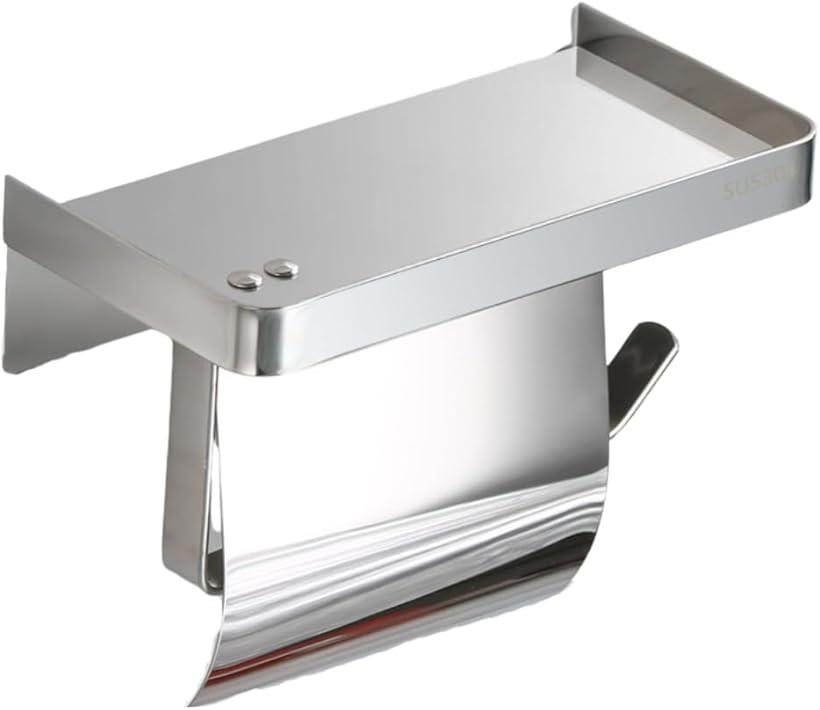 トイレットペーパーホルダー 収納 インテリア DIY シングル (シルバー, シングル)