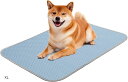 夏用犬用冷感マット 洗える 接触冷感ペットシート 小型 中型 大型犬&猫用 クレート ベッド 室内外 車シート対応(水色, XL)