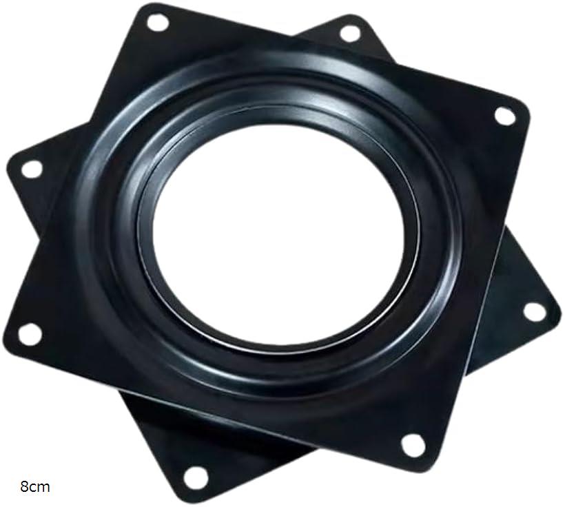 回転盤 回転台 小型 ターンテーブル ボールベアリング 作業台 テレビ 椅子 (ブラック, 7cm)