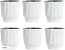 植木鉢 プラスチック 観葉植物 プランター ポット ホワイト 6点セット(ホワイト, Small)