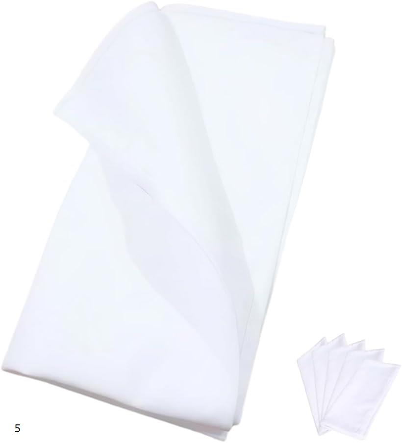 業務用 トーション テーブルナプキン 50x50cm 布ナプキン 白 綿100% パーティー用品 レストラン ホテル 結婚式 宴会 ワイントーション おしゃれ 披露宴 使い捨てない(ホワイト(5), 50cm x 50cm (1 枚))