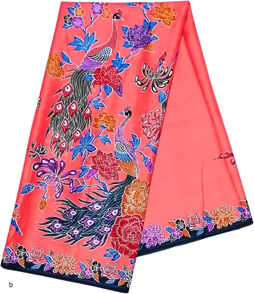 タイ バティック 柄 コットン プリント 生地 アジアン エスニック 布(b)