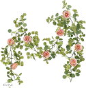 観葉植物 バラ フェイクグリーン リアル インテリア 造花 雑貨 ガーランド 壁掛け ハンギング 人工観葉植物 ユーカリ(ピンク, FREE)