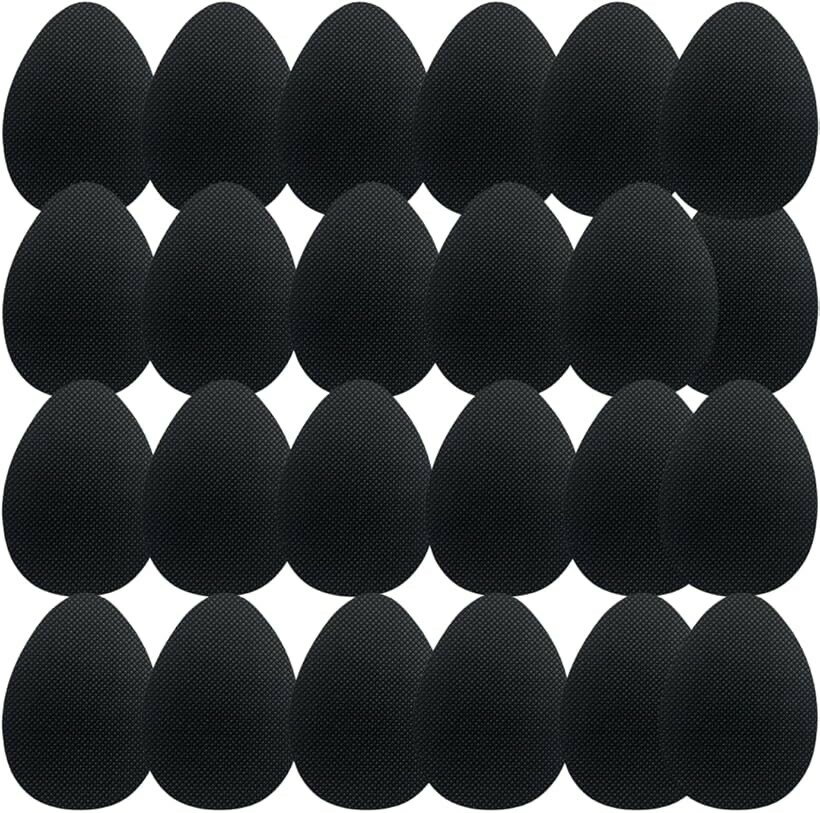 e-na-na 靴 滑り止め 靴底 補修 ソールプロテクター 雪 24枚セット 高粘着両面テープ付き (ブラック)