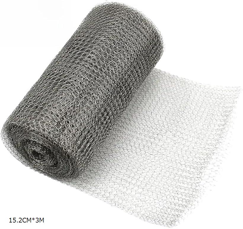 ネズミ駆除 金網 ワイヤーネット メッシュ ステンレスネット 防鼠金網 防獣ネット フェンス(15.2CMx3M)