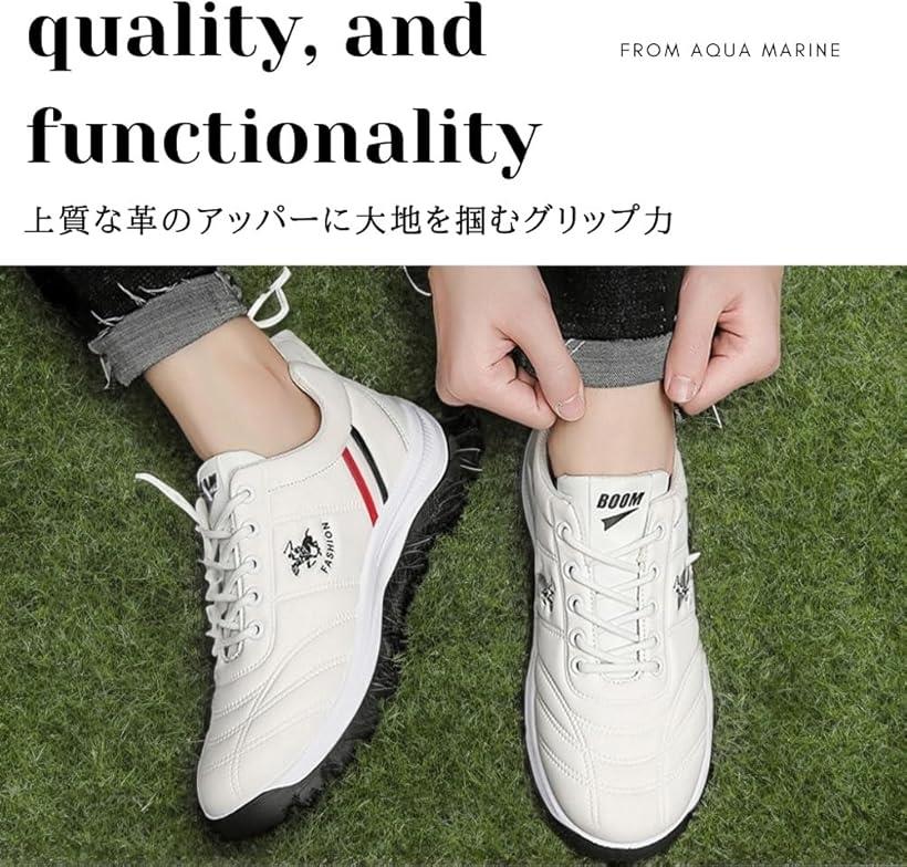ゴルフシューズ スパイクレス カジュアル スポーツシューズ メンズ 防水 練習用 初...