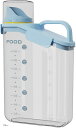 ペットフードストッカー 保存容器 犬 猫 2000ml(ブルー)