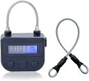 タイマー式南京錠 スマホ依存症対策 USB充電式 すタイマーロック タイムロック タイム南京錠 LCDディスプレ 時間式南京錠 ブラック(ブラック)
