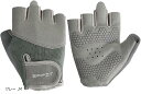 トレーニンググローブ レディース 筋トレ エクササイズ 指なし 滑り止め(グレー, M)