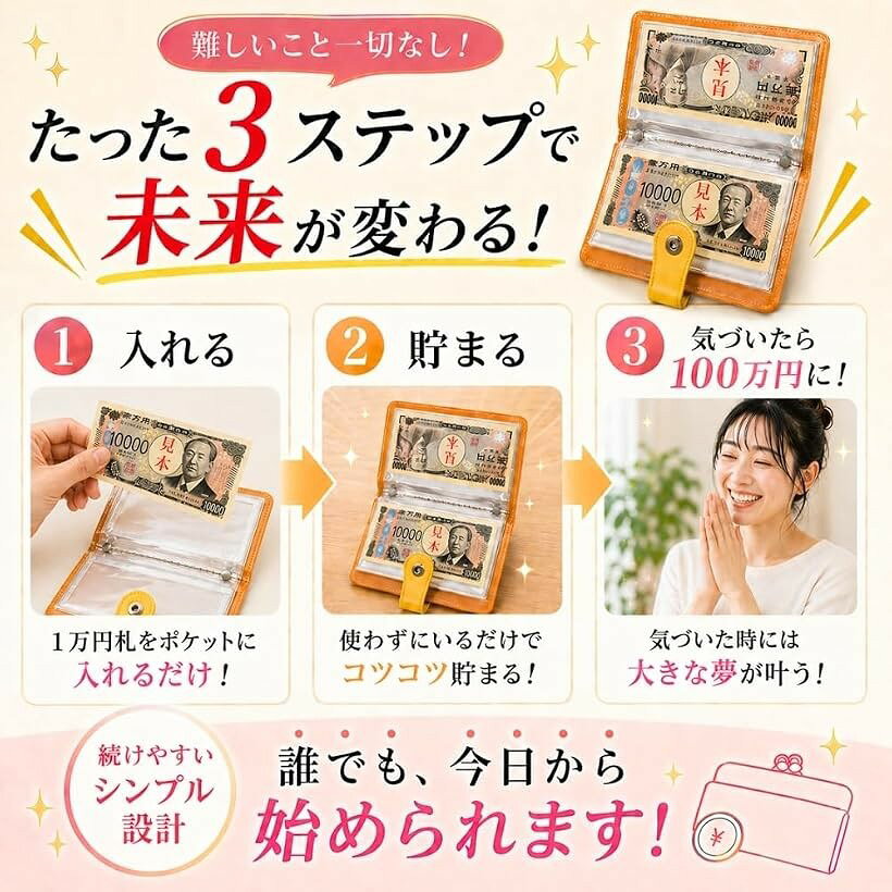 100万円貯まる貯金箱 お札 災害グッズ コンパクトサイズ (ライトブルー, コンパクトサイズ) [2]