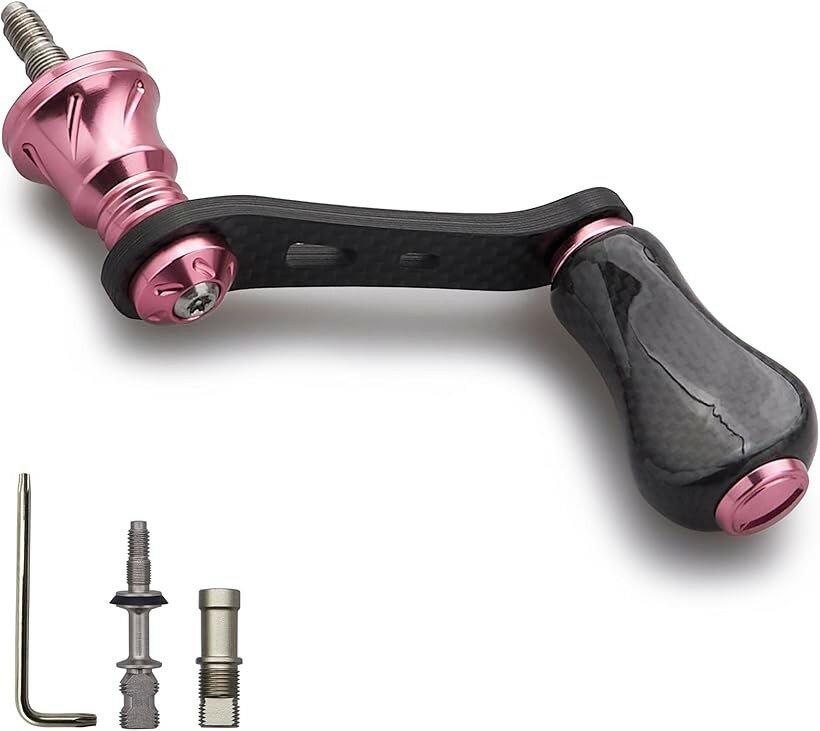 42mm リール ハンドル ノブ 搭載 シマノ ダイワ スピニングリール 通用ライトゲーム 渓流釣りGourd Series 20mmノブ搭載 - 桜ピンク 1055 (20mmノブ搭載 - 桜ピンク, 42mm)