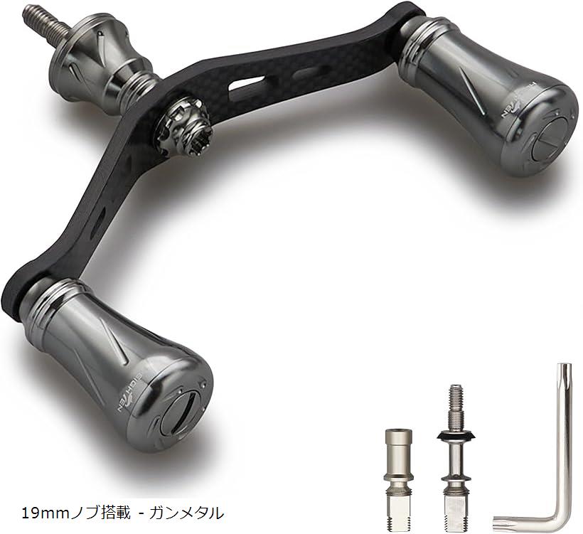 90mm リール ハンドル シマノ ダイワ 通用 1.5K炭素布 カーボンクランクハンドル スピニングリール用 C..