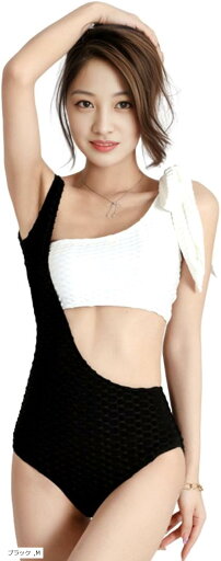 セクシー 水着 ワンピース レディース オフショルダー ビキニ スイムウエア(ブラック, M) セクシー 水着 ワンピース レディース オフショルダー ビキニ スイムウエア(ブラック, M)