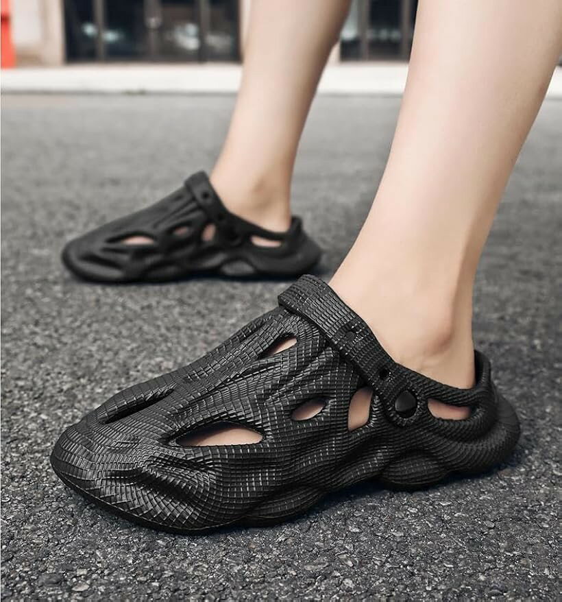 エンプティオ コンフォート サンダル モダン アウトドア スライド クロッグ 通気性 メンズ スポサン クッション性 ビーチ 派手 ストラップ ハンズフリー ハワイ フィット スタイリッシュ トレンド キャンプ (ビートルブラック, LL)