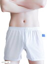 ひんやり アイスシルク メッシュ トランクス 接触 冷感 セクシー メンズ パンツ 下着 夏 通気性 クール 透け 薄い ショーツ(ホワイト, XL)