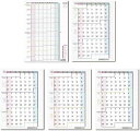 3ヶ月連結 & 1年連結 ポスターカレンダー イヤープランナー 令和7年 2025年7月 日曜始まり(パステル, A2)