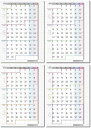 3ヶ月連結カレンダー ポスター 2025年 7月始まり 月曜始まり 大きい 壁掛け(パステル, A2)