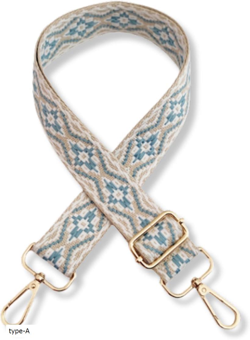 ショルダーストラップ バッグ用 ショルダーベルト 太め 小物 長さ調節可能 交換用 (type-A)
