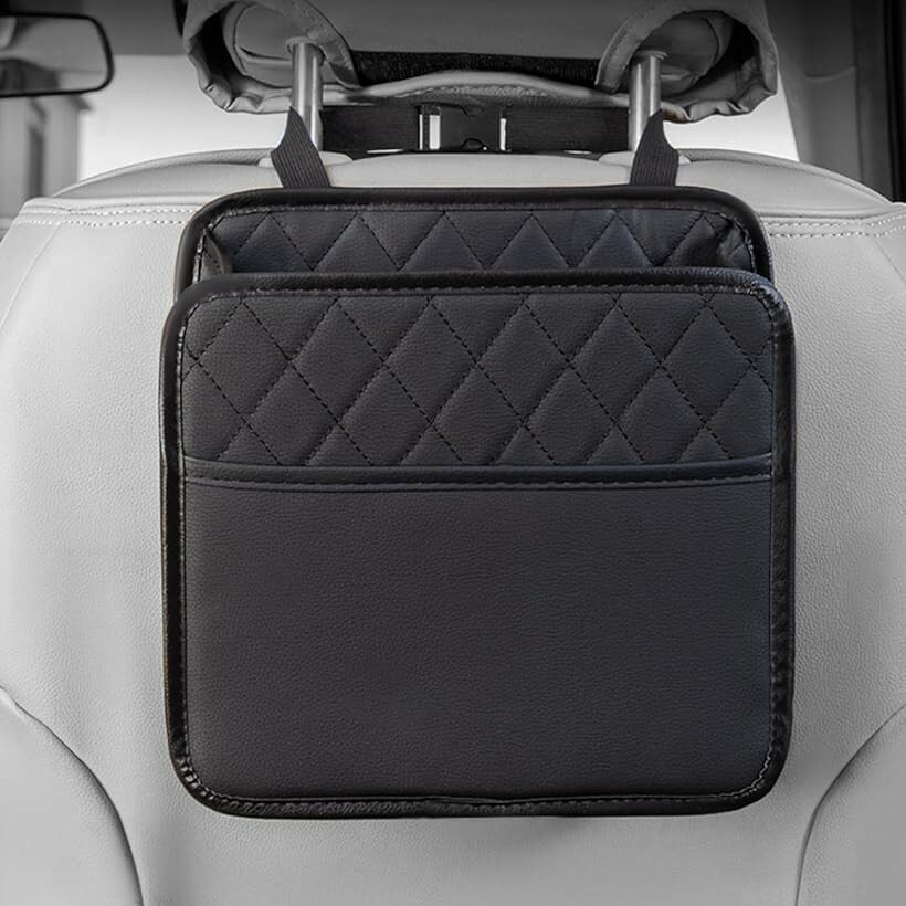 シートバックポケット 車 ゴミ箱 収納ポケット 小物入れ 荷物入れ グッズ収納 (ブ...