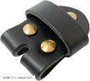 牛革 牛皮 交換用 ベルト バックル用 バックル対応接続部品(05 黒ブラック36cm穴あり, Free Size)
