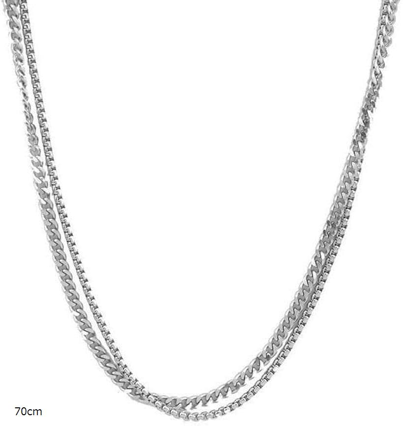 バリエーションコード : 2b4c0nvl1i商品コード2b4cxfx4ph商品名ロングチェーンネックレス 二連チェーン ステンレス 重ね着け風 メンズ 人気アクセサリーブランドAREUMサイズ等70cm「デザイン」トレンド感たっぷりの二連...