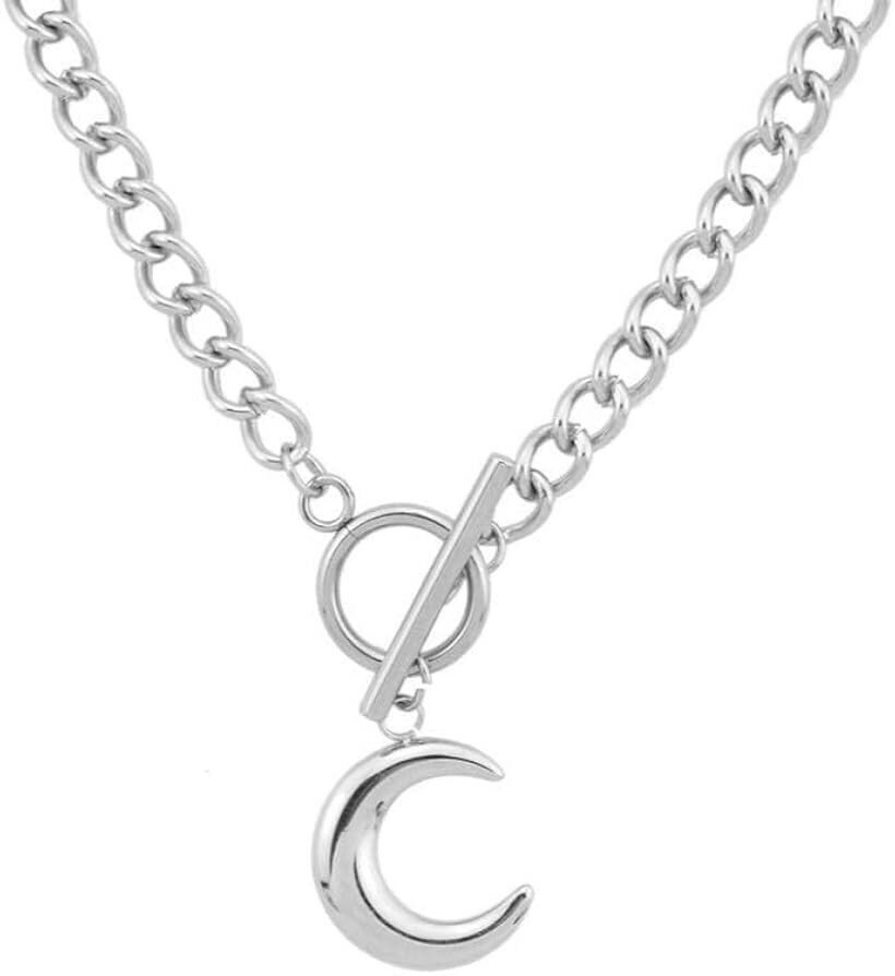 ネックレス レディース メンズ 三日月モチーフ moonlight ステンレス 高見え 人気デザイン(4.0)