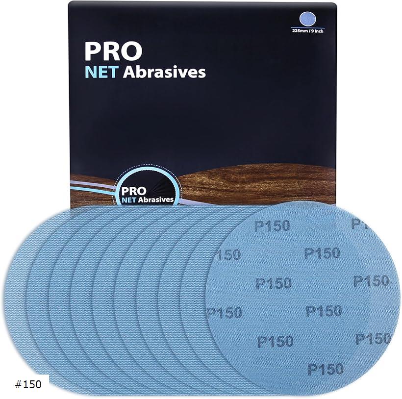 10枚入 226mm 9インチメッシュ研磨 メッシュサンディングディスク サンドペーパー 丸型 ネットディスク..