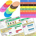 分数パズル 分数タイルセット 簡易説明書付き 分数マグネット(カラフル, 中)