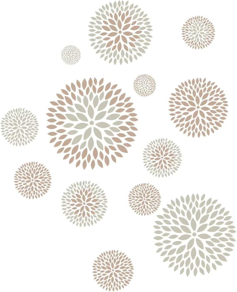 ウォールステッカー 2枚セット 壁ステッカー 壁紙シール おしゃれ クリエイティブ 円形の画像 ウォールシール カフェ風 北欧 玄関 DIY ポスター ウォールペーパー ウォールデコ はがせる 部屋飾 25x70cm(グレー)