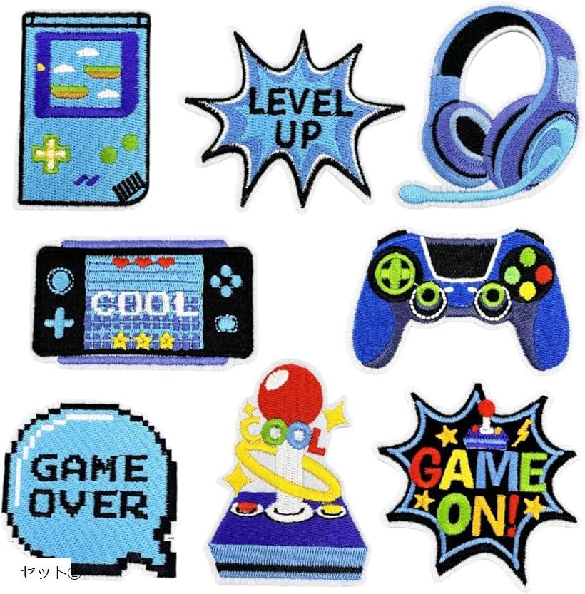 ワッペン 男の子 女の子 子供用 おしゃれ アップリケ パッチ 小さい アイロン接着 刺繍 ゲーム 可愛い(..