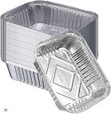 アルミ鍋 使い捨て アルミプレート 使い捨て皿 BBQ アウトドア 四角皿(シルバー(30))