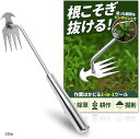 狙った雑草、ザクッと根こそぎ草取り道具 草刈り草削り 除草 草抜き 園芸用品 ガーデニング用品 ステンレス製 レーキ(30cm)