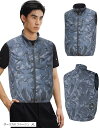 互換性 空調作業服 ベスト 服のみ 9cm穴 洗い替えに便利 ベスト作業着 冷却ウェア 釣り ゴルフ 夏用 男女兼用 吸汗 速乾 単品(ダークカモフラージュ, XL)
