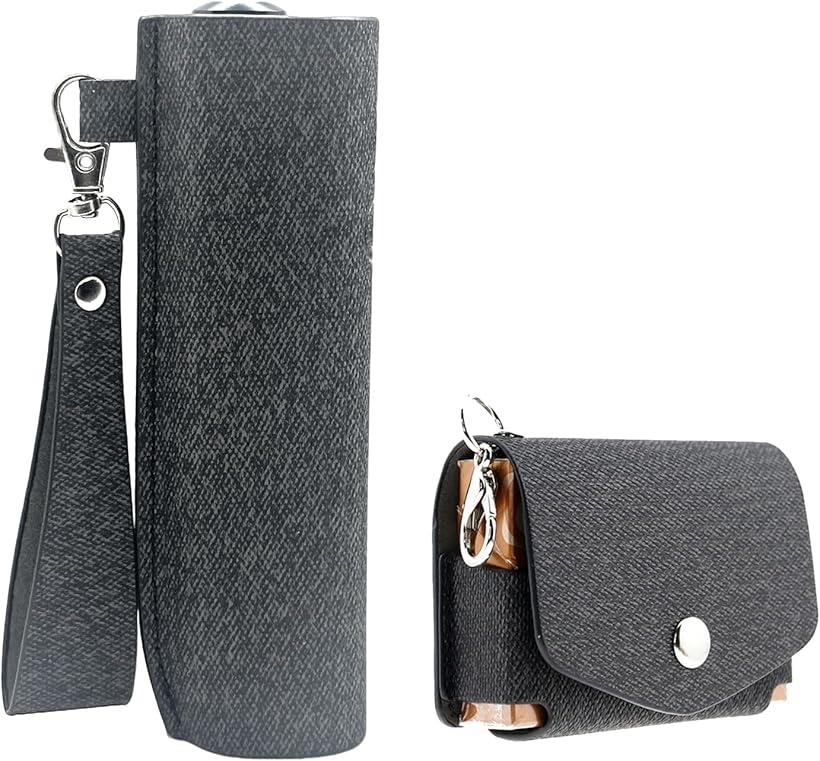 互換品 ケースcompatible withアイコスcompatible withイルマ ワン対応/i ケースPUレザー素材全面保護 ーンスリーブ 耐衝撃 滑り止め シ加熱式たばこ保護カバー(ブラック)