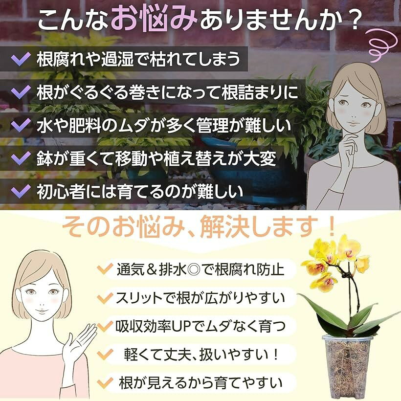 植木鉢 透明 受け皿付き スリット鉢 観葉植物 栽培上手に スタンド プラスチック ...