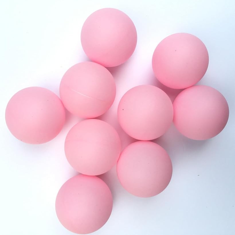 Balls - 卓球 ボール ピンポン玉 室内遊び レクリエーション インドアゲーム 軽量ボール 卓上スポーツ 練習 卓球トレーニング ファミリー 家族向け 部活 プラスチック 無地 (マルチ, ピンク x 25個)