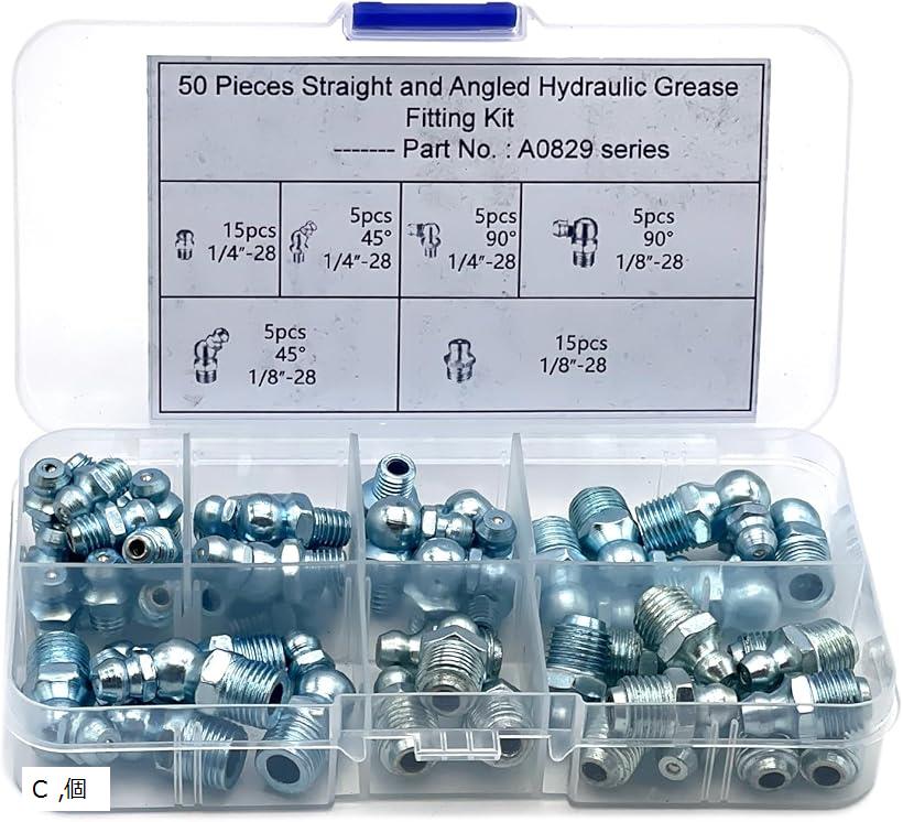 グリスニップル M6 M8 M10 ストレート 45度 90度 油圧 フィッティング 車 バイク メンテナンス SN-399-..
