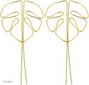 園芸 支柱 植物 観葉植物 モンステラフラワースタンド ガーデニング支柱 2個セット(ゴールド)