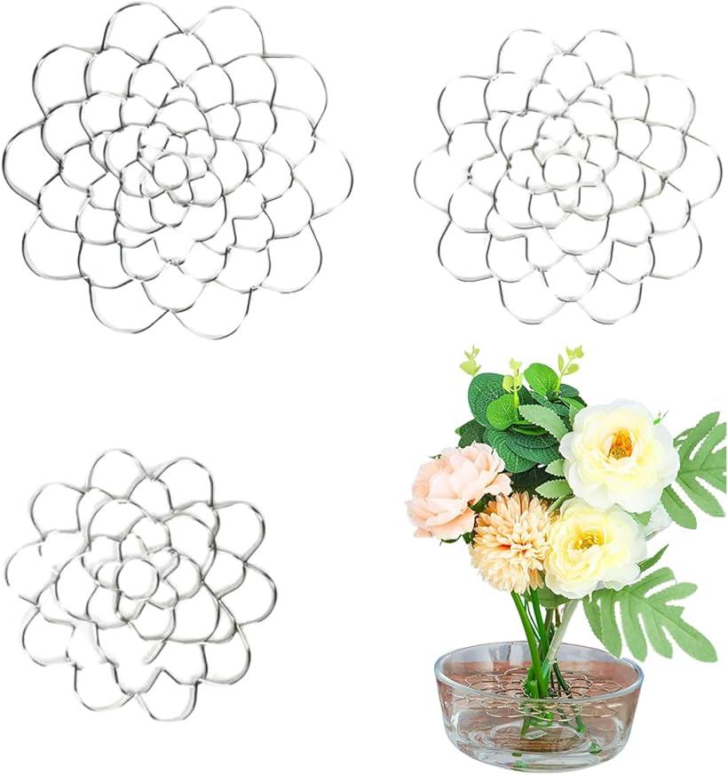 花器 花留め 花器飾り 花道 花屋 植物を固定する 生け花ツール フラワーアレンジメント 3種セット (シルバー)