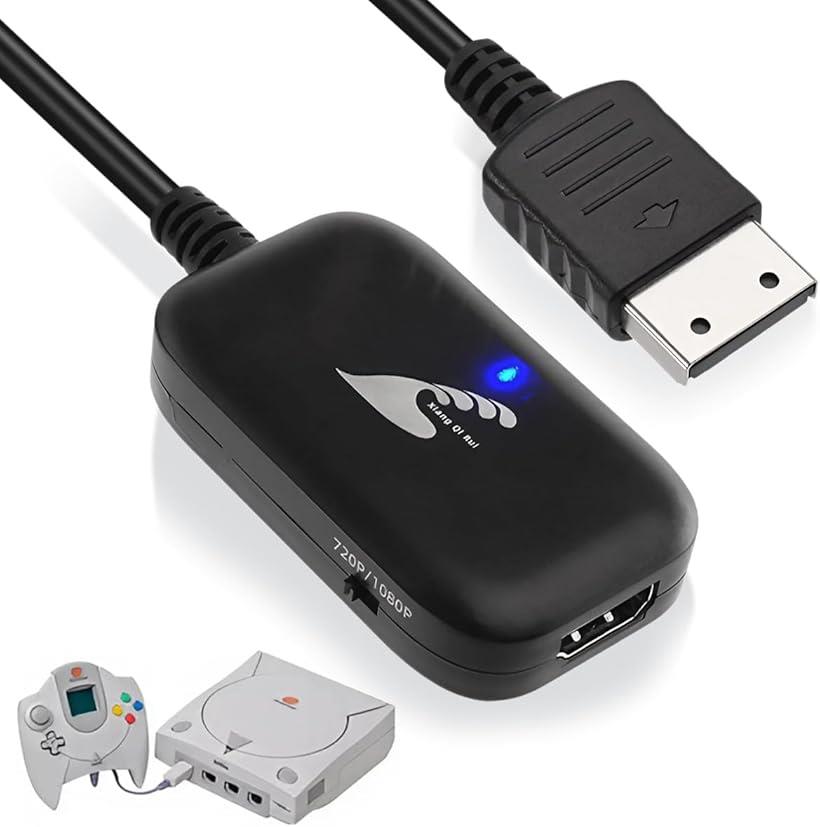 ドリームキャスト HDMI 変換 コンバーター Dreamcast 接続 ケーブル DC(ブラック)