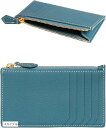 薄型 スリム フラグメントケース レディース カードケース マチ付き カード入れ 財布 スマートウォレット 牛革 小銭入れ ミニウォレット(スカイブルー)