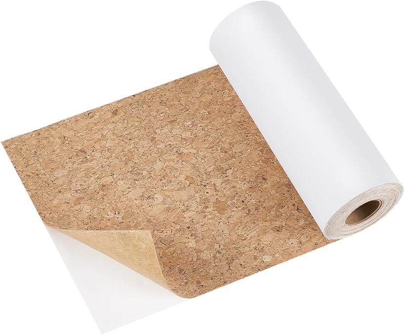 長さ3m 幅15cm コルクロール テープ 補修粘着布 装飾テープ DIY 手芸 補修用 粘着コルクテープ (ライトブラウン, 幅約15cm、3m/ロール)