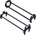 互換品 2個入 多機能シンクレンチ 汎用 洗面器用レンチ 水栓スパナ 蛇口ツール ナット締付工具 4つ爪六角レンチ配管 180度回転 レンチポータブルシンク 修理レンチ 水栓レンチ セット(ブラック)